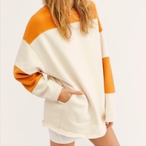 Free People Oversized Color Block Sweater
